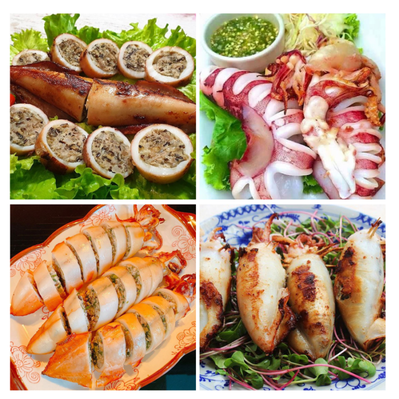 Các món ngon chế biến từ mực ống