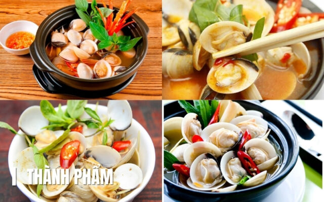 Thưởng thức món Nghêu hấp thái
