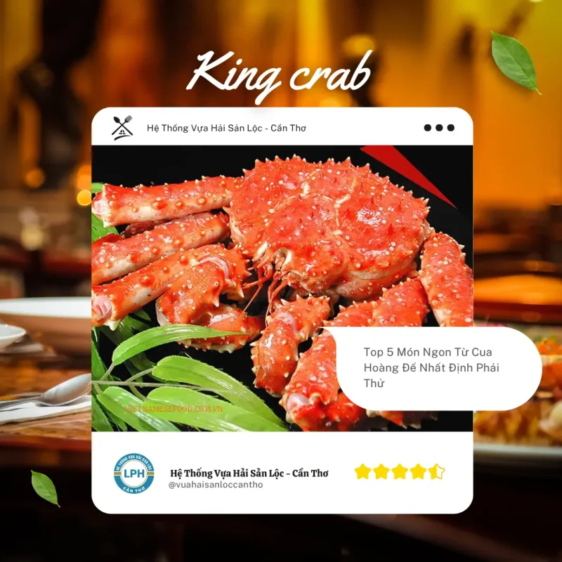 Món ăn từ cua hoàng đế