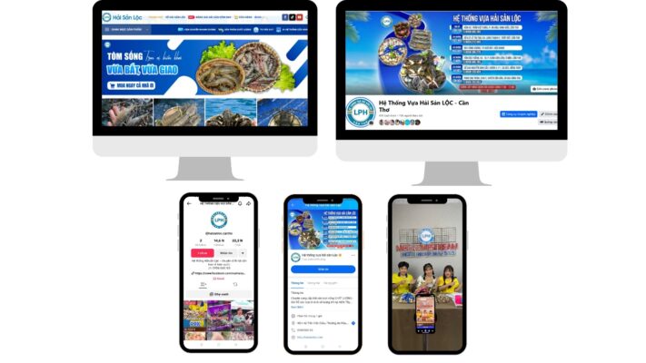Hệ thống social tại Hải sản Lộc