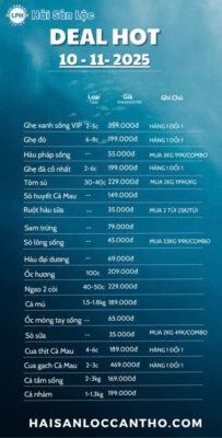 Giá Hải Sản Hôm Nay Chấn Động Cần Thơ