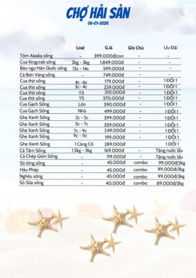 Giá Hải Sản Với Deal Chấn Động Hôm Nay Tại Hải Sản Lộc