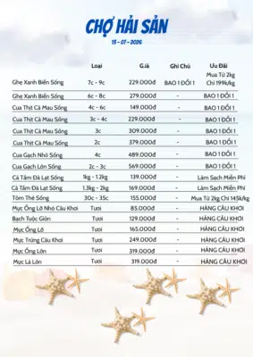 Bảng Giá Hải Sản Hôm Nay: Cập Nhật Tại Vựa Mỗi Ngày
