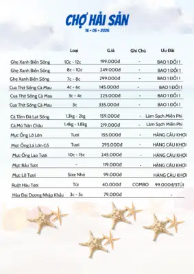 Bảng Giá Hải Sản Hôm Nay: Cập Nhật Tại Vựa Mỗi Ngày