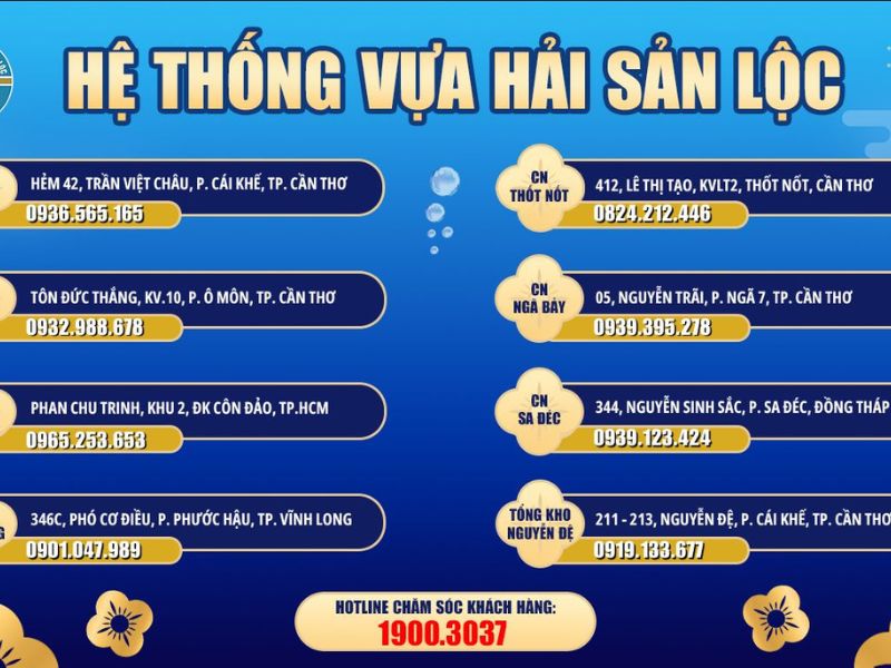 hệ thống hải sản cần thơ