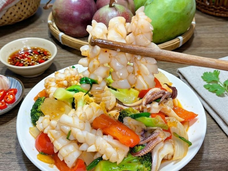mực ống câu khơi tươi