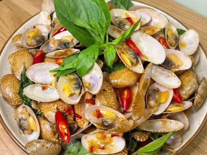 sò lụa xanh sống